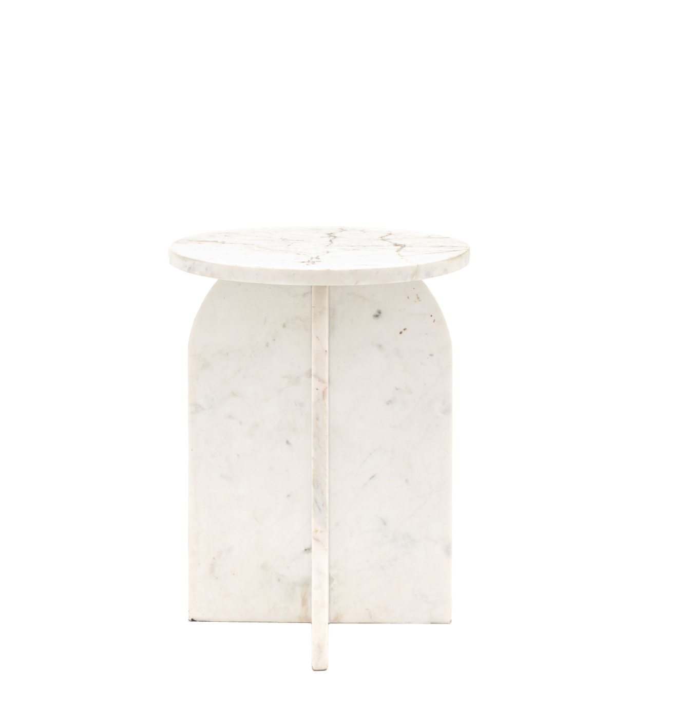 White Amber Side Table
